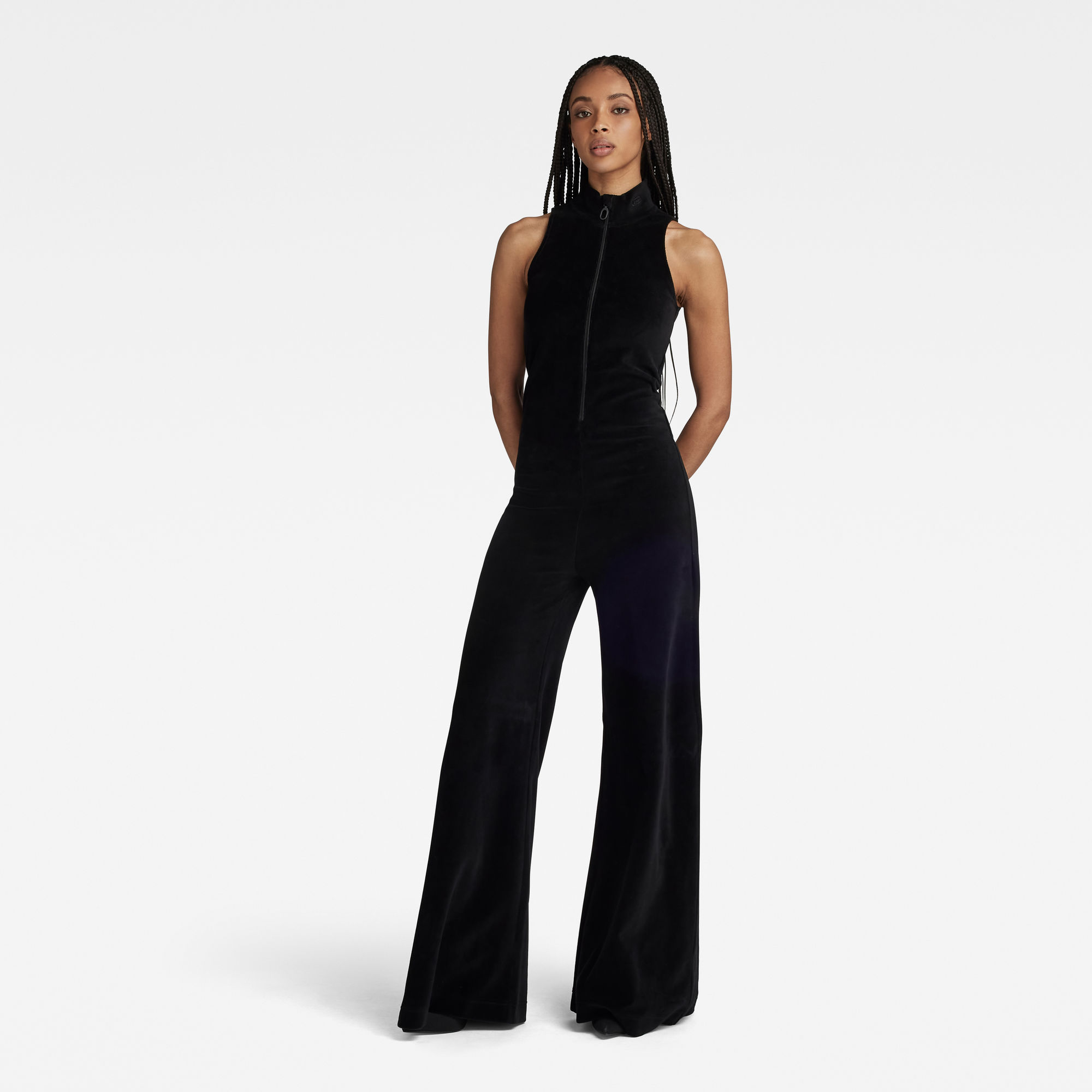 Velvet Jumpsuit - Zwart - Dames