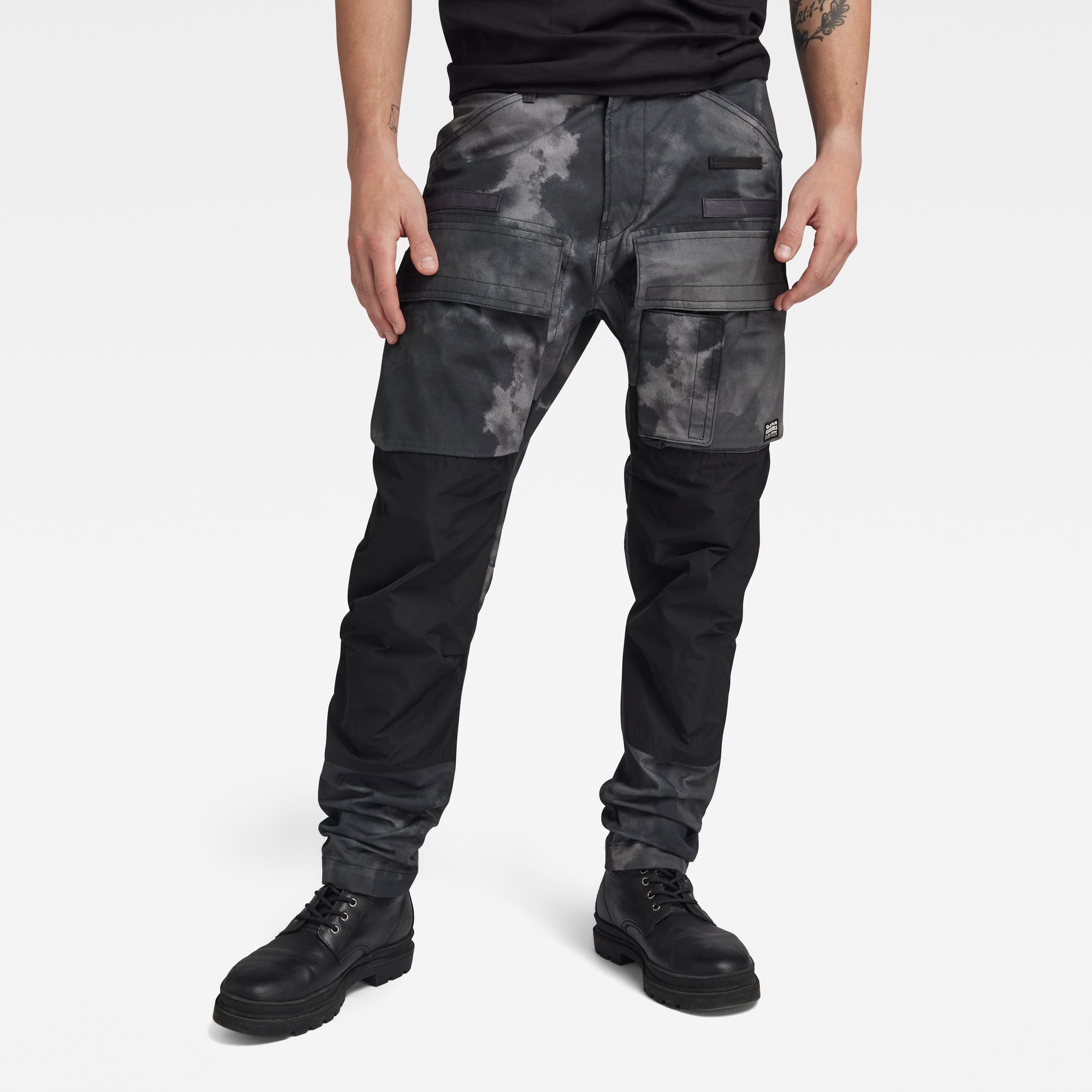 3D Regular Tapered Cargo Pants - Multi color - Men
