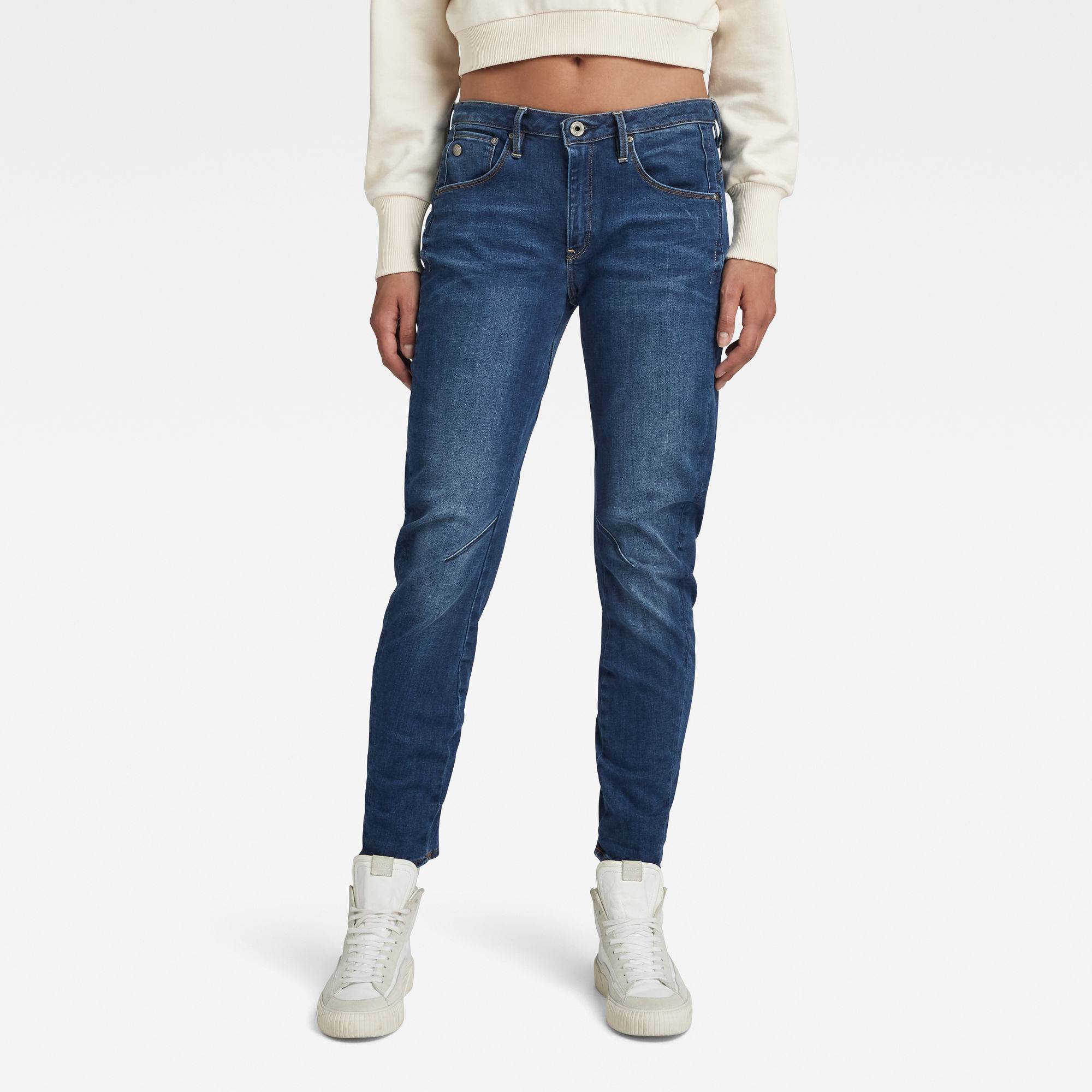Arc 3D Low Waist Boyfriend Jeans - Donkerblauw - Dames