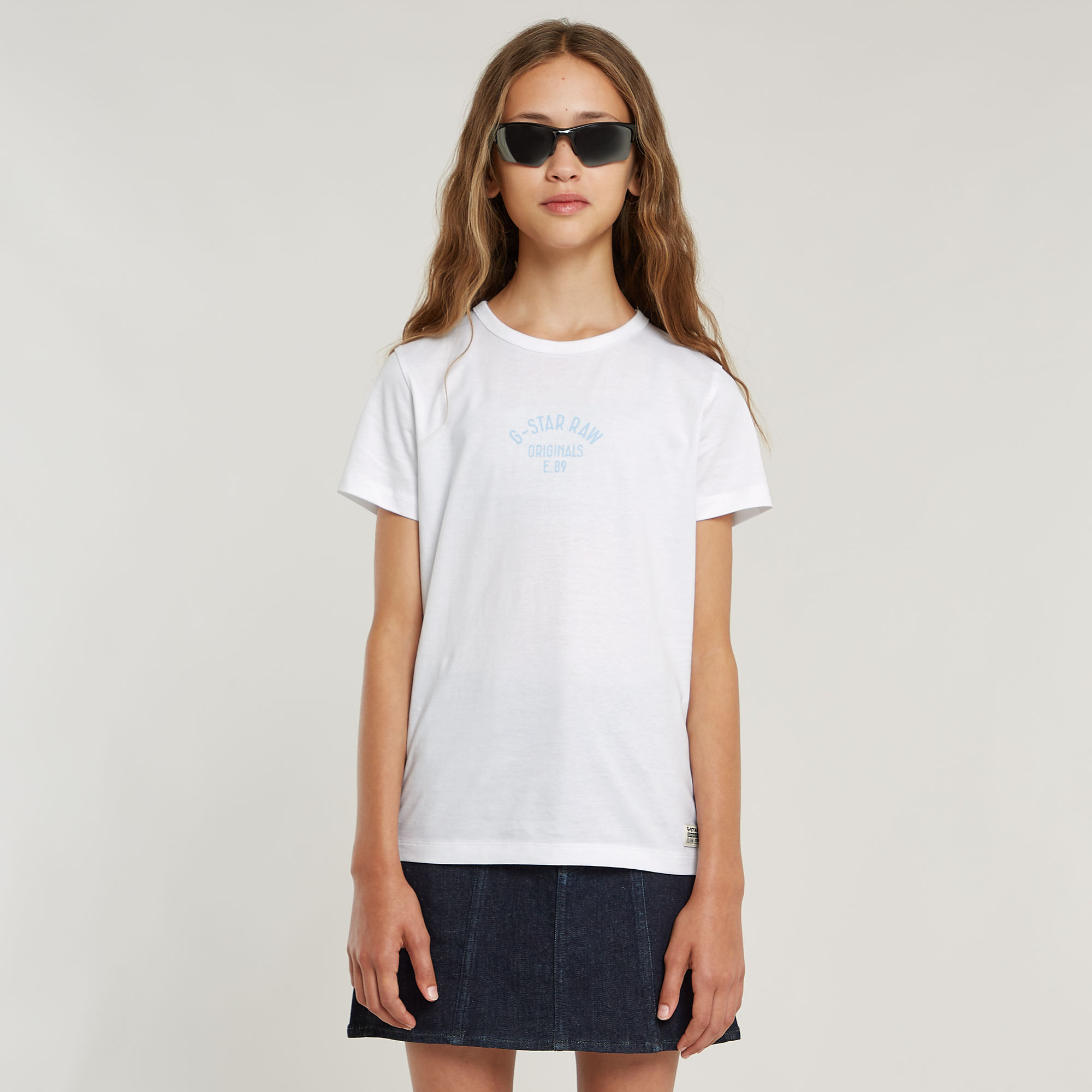 Girls T-Shirt Slim - White - girls