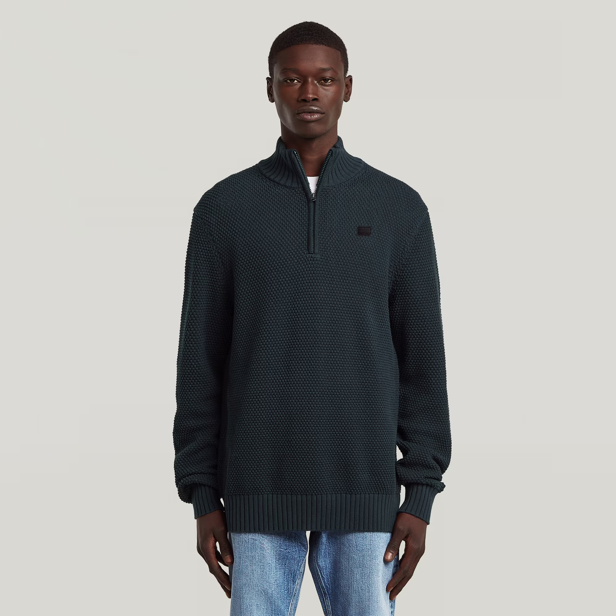 Honeycomb Structure Skipper Gebreide Trui - Donkerblauw - Heren
Honeycomb Structure Skipper Gebreide Trui - Donkerblauw - Heren