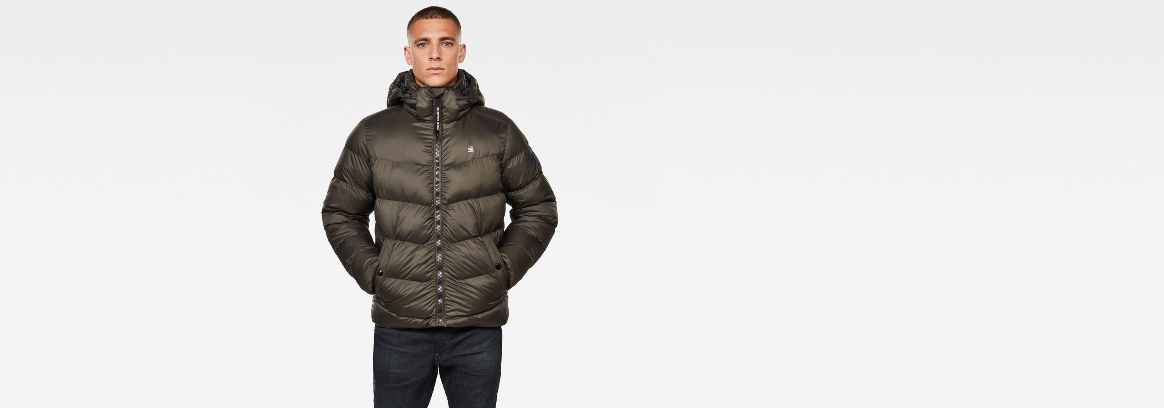 Whistler Hooded Puffer Jacket Grey G Star Raw Za