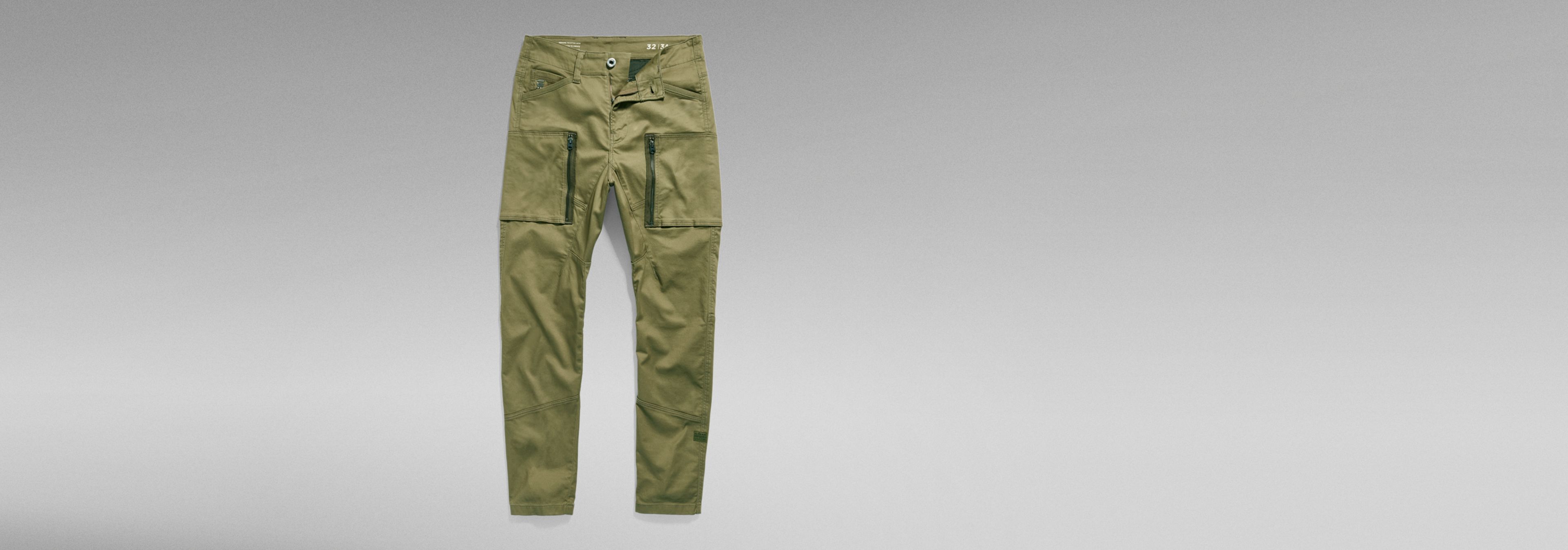 Pantalon Zip Pkt 3D Skinny Cargo Vert G Star RAW FR