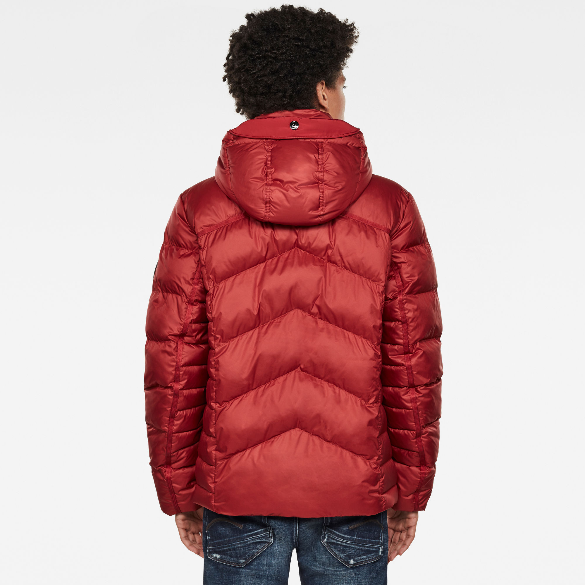 Whistler Hooded Puffer Jacket Red G Star Raw