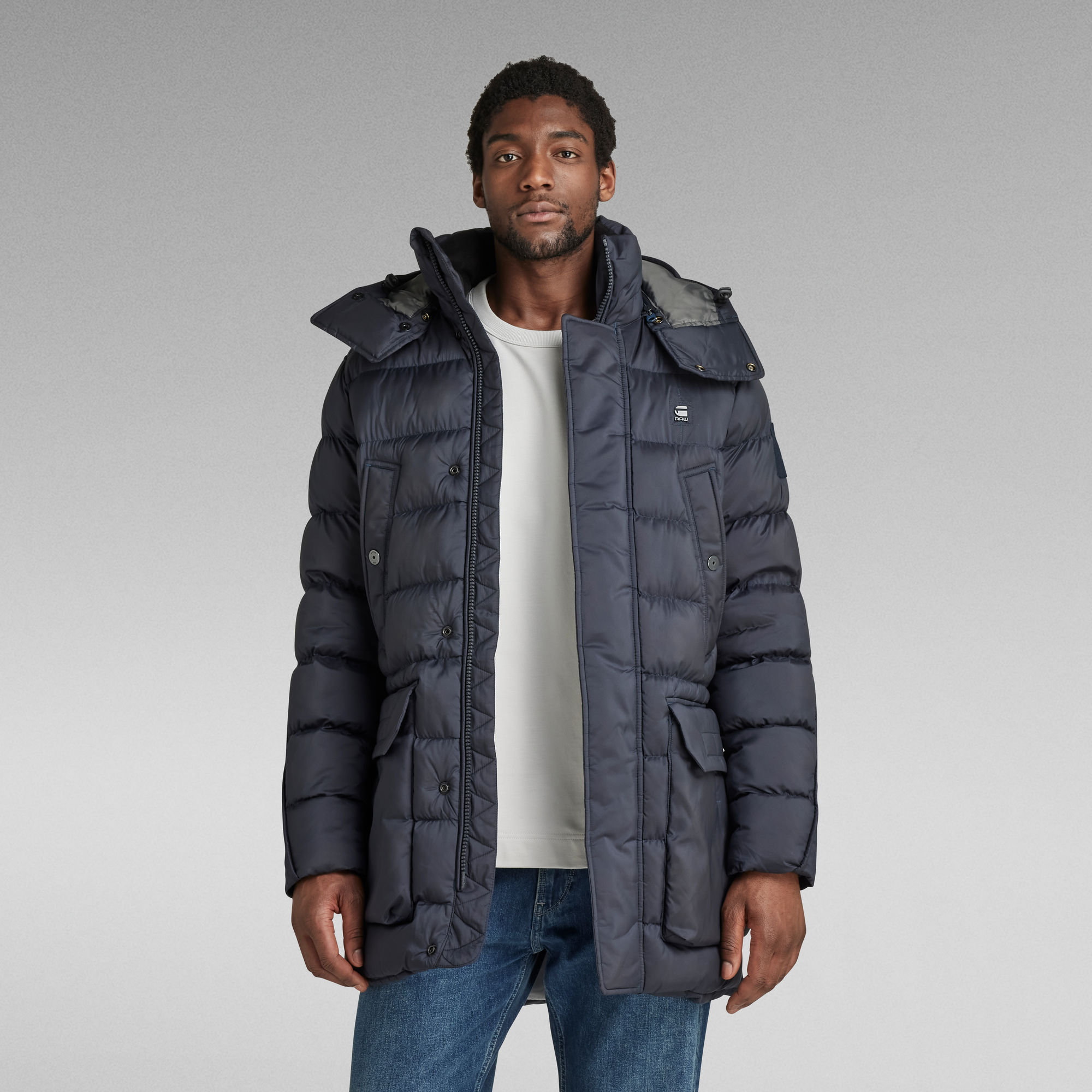 Parka G Whistler Padded Hooded Azul Oscuro G Star RAW