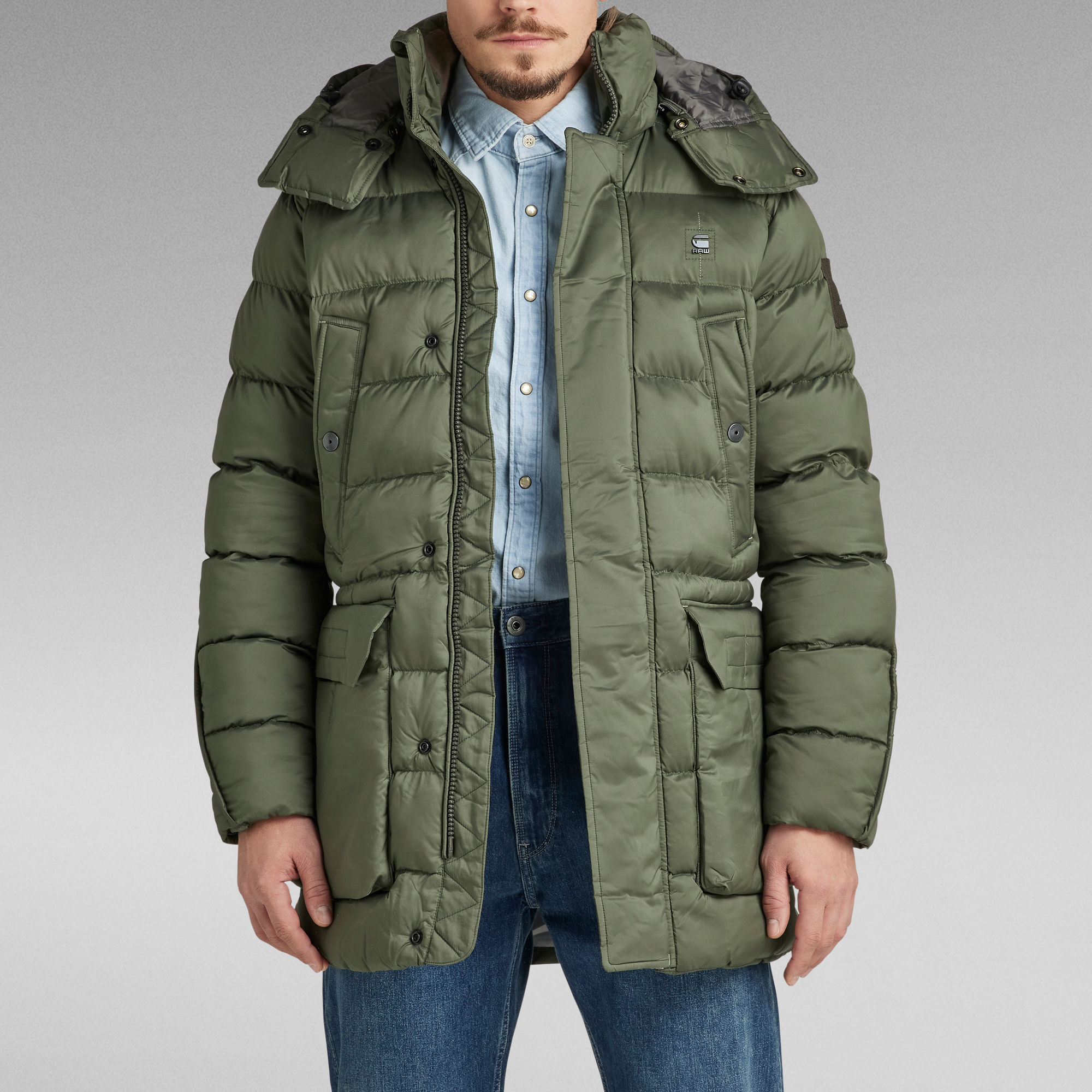 G Whistler Padded Hooded Parka Grün G Star RAW