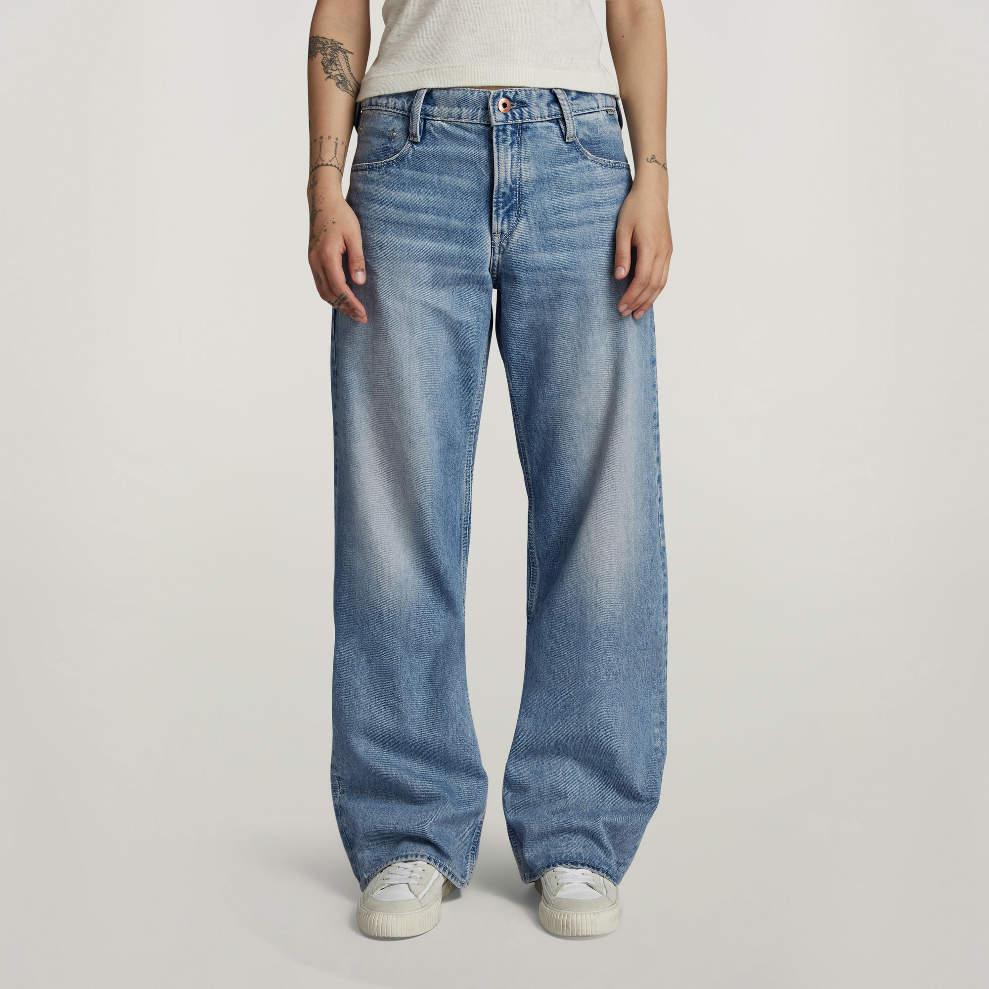 Judee Low Waist Loose Jeans Light Blue G Star Raw Tw