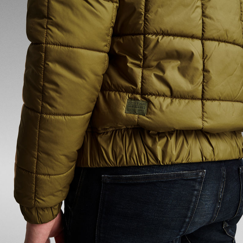 Meefic Square Quilted Hooded Jacke Braun G Star RAW DE