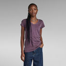 G-STAR Outlet Eyben Slim V-Neck Top Purple
