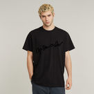 G-STAR Outlet Flock G-Script Loose T-Shirt Black