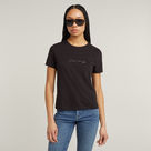 G-STAR Outlet Top G-Script Shiny Negro