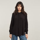 G-STAR Outlet Half Placket Top Negro