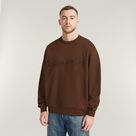 G-STAR Outlet Chenille G-Script Loose Sweater Brown