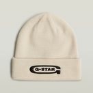 G-STAR Outlet Originals Artwork Long Beanie White