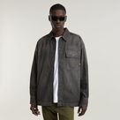 G-STAR Outlet Boxy Flap Pocket Shirt Grey