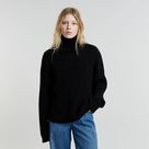 G-STAR Outlet Loose Turtle Knitted Sweater Black