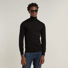 G-STAR Outlet Premium Core Turtle Neck Knitted Sweater Black