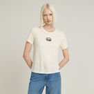 G-STAR Outlet Top Small Center Logo Blanco