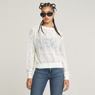 G-STAR Outlet Jersey Pointelle Lightweight Knitted Blanco