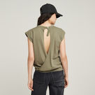 G-STAR Outlet Open Back Loose Sleeveless Top Green