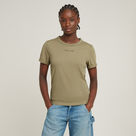 G-STAR Outlet Camiseta Embro G-Script Logo Verde