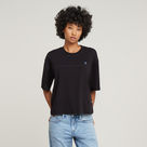 G-STAR Outlet Horizontal Seam Loose Top Black