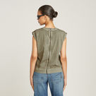 G-STAR Outlet Back Zip Overdyed Top Green