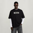 G-STAR Outlet Old School Logo Boxy T-Shirt Black