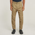 G-STAR Outlet Pleated Chino Relaxed Tapered Beige