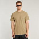 G-STAR Outlet Washed Pocket T-Shirt Beige