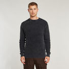 G-STAR Outlet Serrated Knitted Sweater Dark blue