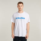 G-STAR Outlet Camiseta Symbols Print Loose Blanco
