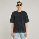 G-STAR Outlet Acid Wash Loose Sweater Black