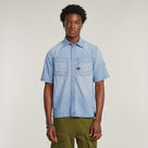 G-STAR Outlet Slanted Double Pocket Shirt Light blue
