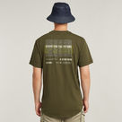 G-STAR Outlet Lash Back Graphic T-Shirt Green