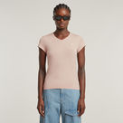 G-STAR Outlet Eyben Slim V-neck T-Shirt 2.0 Pink