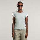 G-STAR Outlet Overdyed Eyben Slim V-Neck Top Light blue