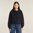 G-STAR Outlet Sudadera Overdyed Loose Hooded Negro