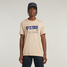 G-STAR Outlet Flyer Graphic T-Shirt Beige