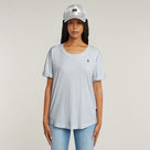 G-STAR Outlet Top Rolled Up Sleeve Boyfriend Azul claro