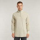 G-STAR Outlet Overdyed Half Zip Tweeter Beige