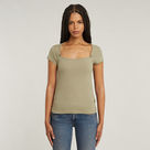 G-STAR Outlet Sweet Heart Slim Top Beige