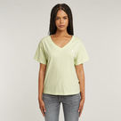 G-STAR Outlet Open V-neck Relaxed T-Shirt Green