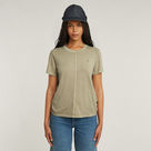 G-STAR Outlet Overdyed Front Seam Top Beige