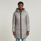 G-STAR Outlet Abrigo largo Whistler Hooded Quilted Slim Beige