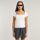 G-STAR Outlet Sweet Heart Slim Top White