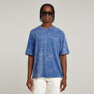 G-STAR Outlet Acid Wash Boxy T-Shirt Medium blue
