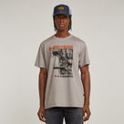 G-STAR Outlet Stairs Graphic Loose T-Shirt Grey