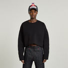 G-STAR Outlet Cuello redondo recortado unisex WVB Negro