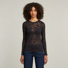 G-STAR Outlet Top Fine Lace AOP Slim Multi color